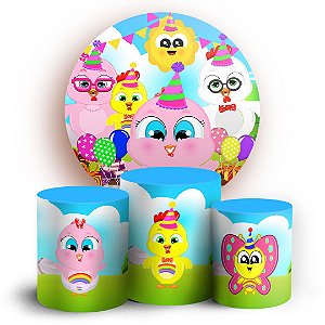 KIT Redondo e Trio - Galinha Baby  - Sublimado 3D