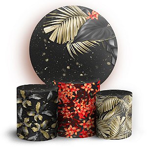 KIT Redondo e Trio - Floral  - Sublimado 3D