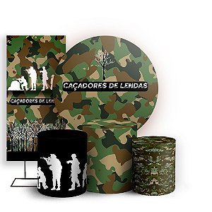 KIT Redondo Trio e Faixa - Militar - Sublimado 3D
