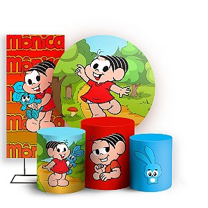 KIT Redondo Trio e Faixa - Turma da Mônica - Sublimado 3D