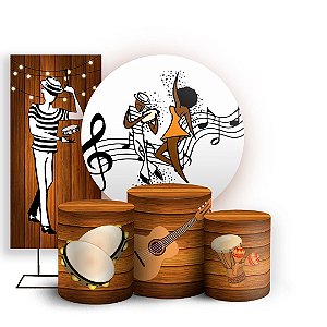 KIT Redondo Trio e Faixa - Samba - Sublimado 3D
