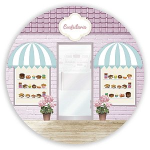 Painel Redondo - Confeitaria - Sublimado 3D