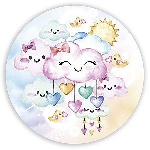 Painel Redondo - Chuva de Amor - Sublimado 3D