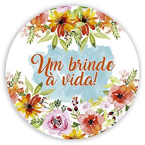 Painel Redondo - Floral - Sublimado 3D