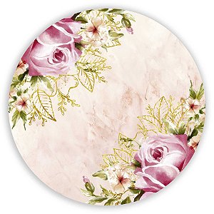 Painel Redondo - Floral - Sublimado 3D