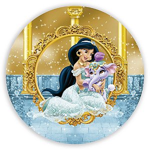 Painel Redondo - Princesa Jasmine - Sublimado 3D