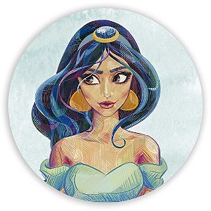 Painel Redondo - Princesa Jasmine - Sublimado 3D