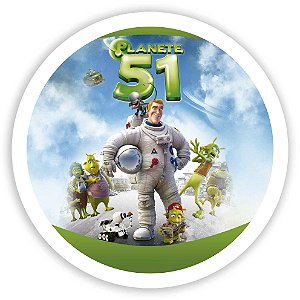 Painel Redondo - Planeta 51 - Sublimado 3D