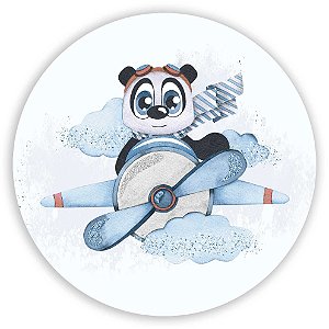 Painel Redondo - Panda Aviador - Sublimado 3D