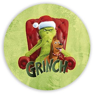Painel Redondo - O Grinch - Sublimado 3D