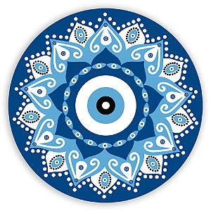 Painel Redondo - Olho Grego Mandala - Sublimado 3D