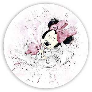 Painel Redondo - Minnie Baby - Sublimado 3D