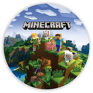 Painel Redondo - Minecraft - Sublimado 3D