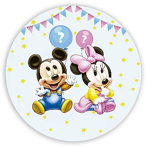 Painel Redondo - Mickey Baby - Sublimado 3D