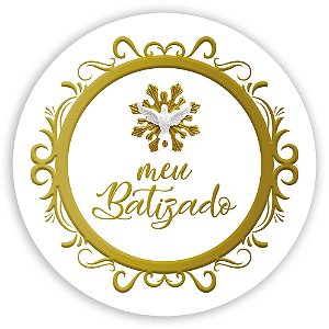 Painel Redondo - Meu Batizado - Sublimado 3D