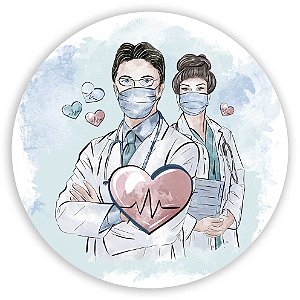 Painel Redondo - Medicina - Sublimado 3D