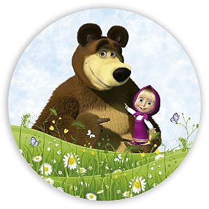 Painel Redondo - Masha e o Urso - Sublimado 3D