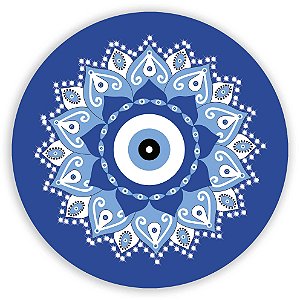 Painel Redondo - Mandala Azul - Sublimado 3D