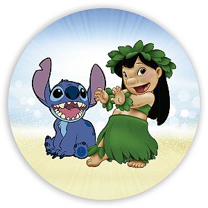 Painel Redondo - Lilo e Stitch - Sublimado 3D