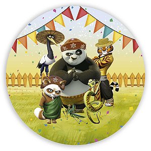 Painel Redondo - Kung Fu Panda Junino - Sublimado 3D