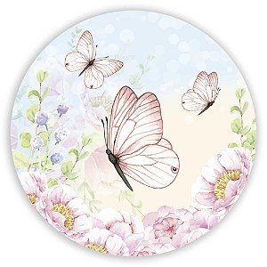 Painel Redondo - Borboleta - Sublimado 3D