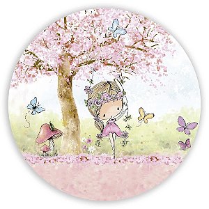 Painel Redondo - Boneca Vintage - Sublimado 3D