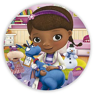 Painel Redondo - Doutora Brinquedos - Sublimado 3D