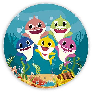 Painel Redondo - Baby Shark - Sublimado 3D