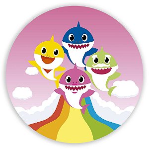 Painel Redondo - Baby Shark - Sublimado 3D
