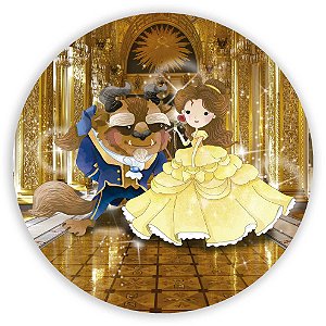 Painel Redondo - Bela e a Fera - Sublimado 3D