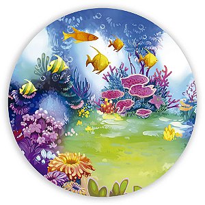 Painel Redondo - Fundo do Mar - Sublimado 3D