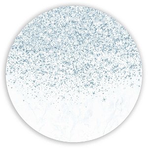Painel Redondo - Glitter Azul - Sublimado 3D