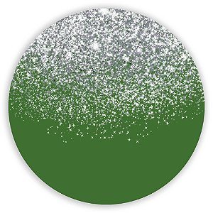 Painel Redondo - Glitter Prata - Sublimado 3D