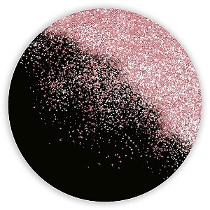 Painel Redondo - Glitter Rosa - Sublimado 3D