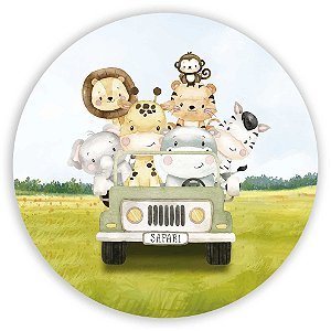 Painel Redondo - Safari - Sublimado 3D