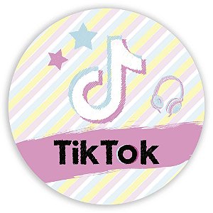 Painel Redondo - TikTok - Sublimado 3D