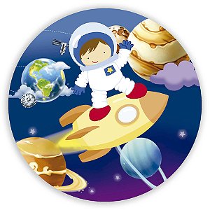 Painel Redondo - Astronauta - Sublimado 3D