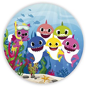 Painel Redondo - Baby Shark - Sublimado 3D