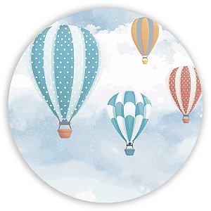 Painel Redondo - Balao Azul - Sublimado 3D
