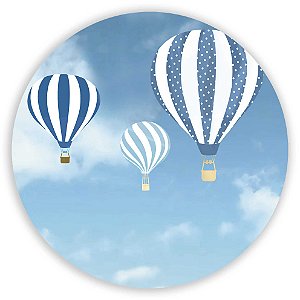 Painel Redondo - Balao Azul - Sublimado 3D