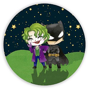 Painel Redondo - Batman e Coringa - Sublimado 3D