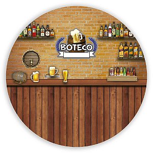 Painel Redondo - Boteco - Sublimado 3D