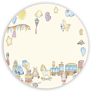 Painel Redondo - Brinquedos - Sublimado 3D