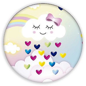 Painel Redondo - Chuva de Amor - Sublimado 3D