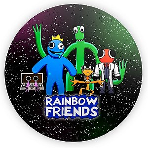 Painel Tecido - Sublimação - Rainbow Friends - Azul Babão