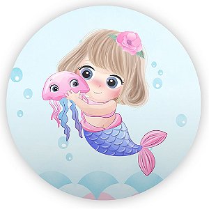 Painel Redondo - Sereia - Sublimado 3D