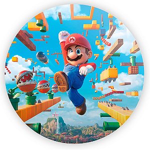 Painel Redondo - Super Mario Bros - Sublimado 3D