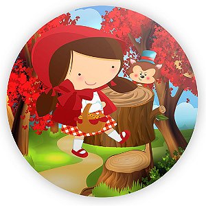 Painel Redondo - Chapeuzinho Vermelho - Sublimado 3D
