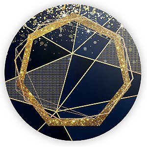 Painel Redondo - Abstrato Glitter - Sublimado 3D