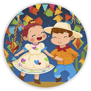 Painel Redondo - Festa Junina - Sublimado 3D